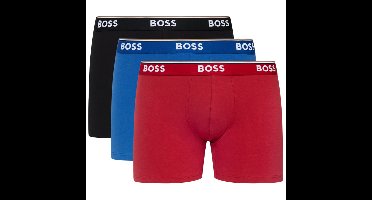 Boss boxershorts Power 3-pack rood-blauw-zwart